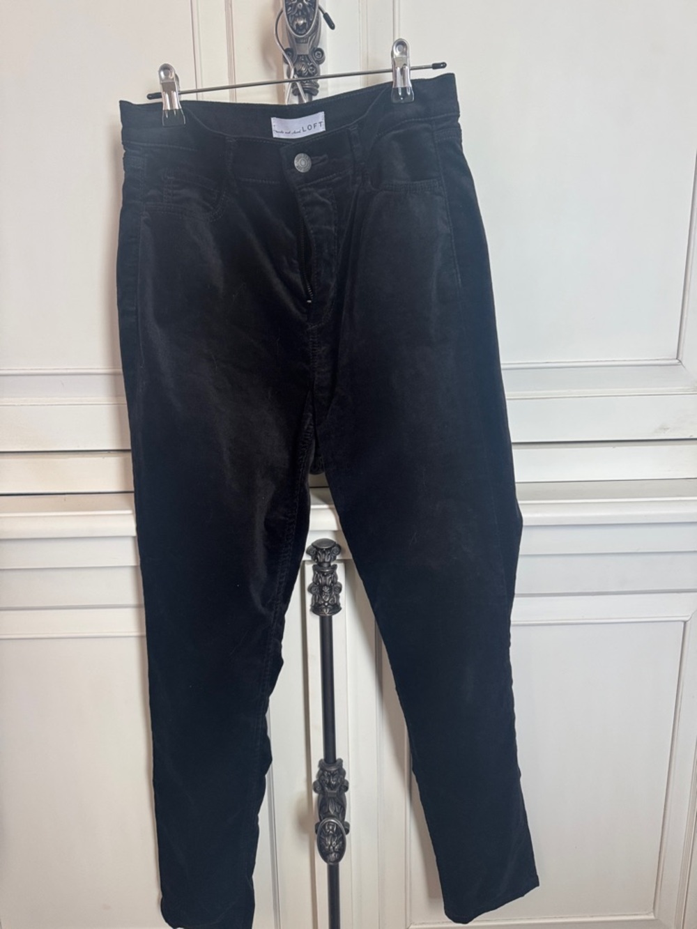LOFT Black Corduroy High-Rise Pants